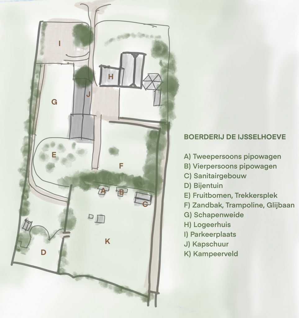 Site map of Boerderij de IJsselhoeve
