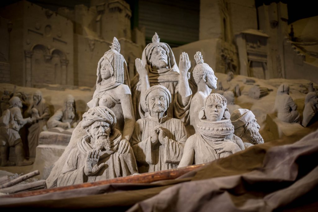 Zandsculptuur bij Zandverhalen in Elburg